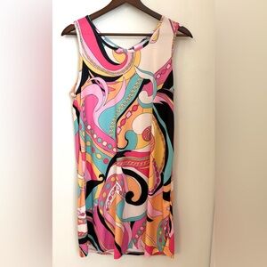 NWT Vava by Joy Han Colorful Abstract Mini Dress Pucci-Style Print Size: L